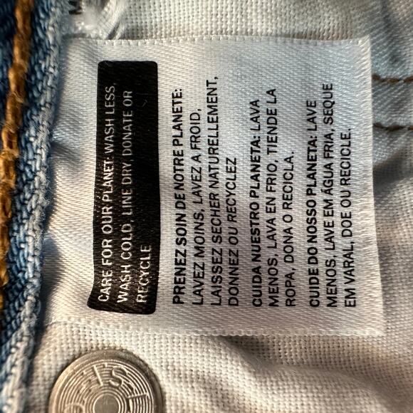 Levi's 501 Original Fit Mid-Rise Distressed Cut-Off Shorts Sz 27 Whiskers Fade - Picture 8 of 9